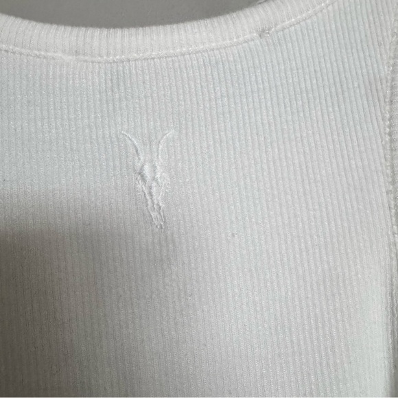 All Saints Norma Halter Neck Ribbed Tank Top Bodysuit Size 6 - Picture 5 of 6